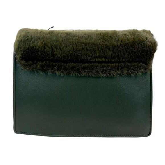 GREEN FUR TRIM CROSSBODY BAG BY NICOLE MILLER - Picture 4 of 6